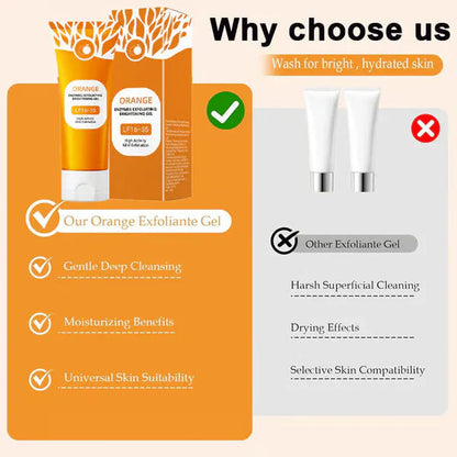 Orange enzyme exfoliating gel